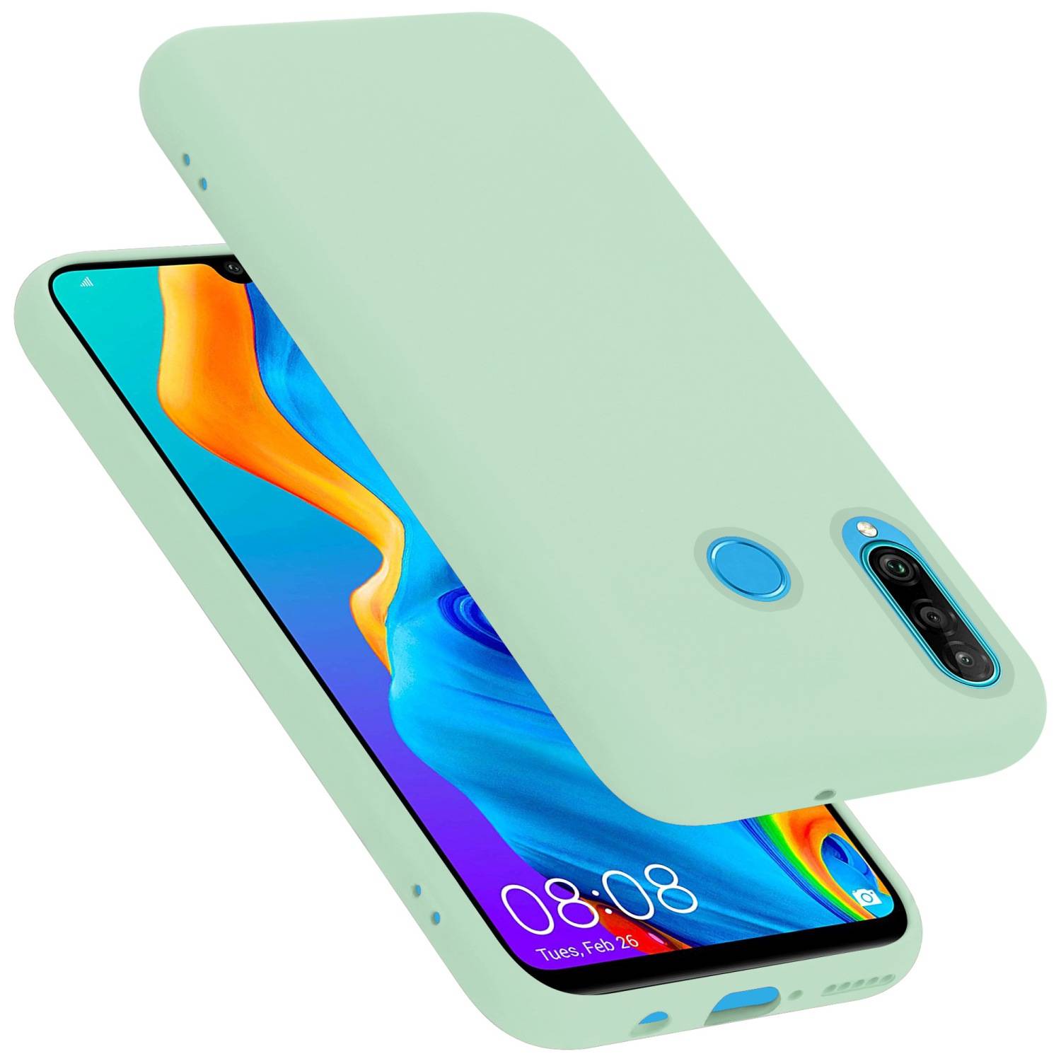 Cadorabo Schutzhülle für Huawei P30 LITE Hülle in Grün Handyhülle Case Cover TPU Etui-0