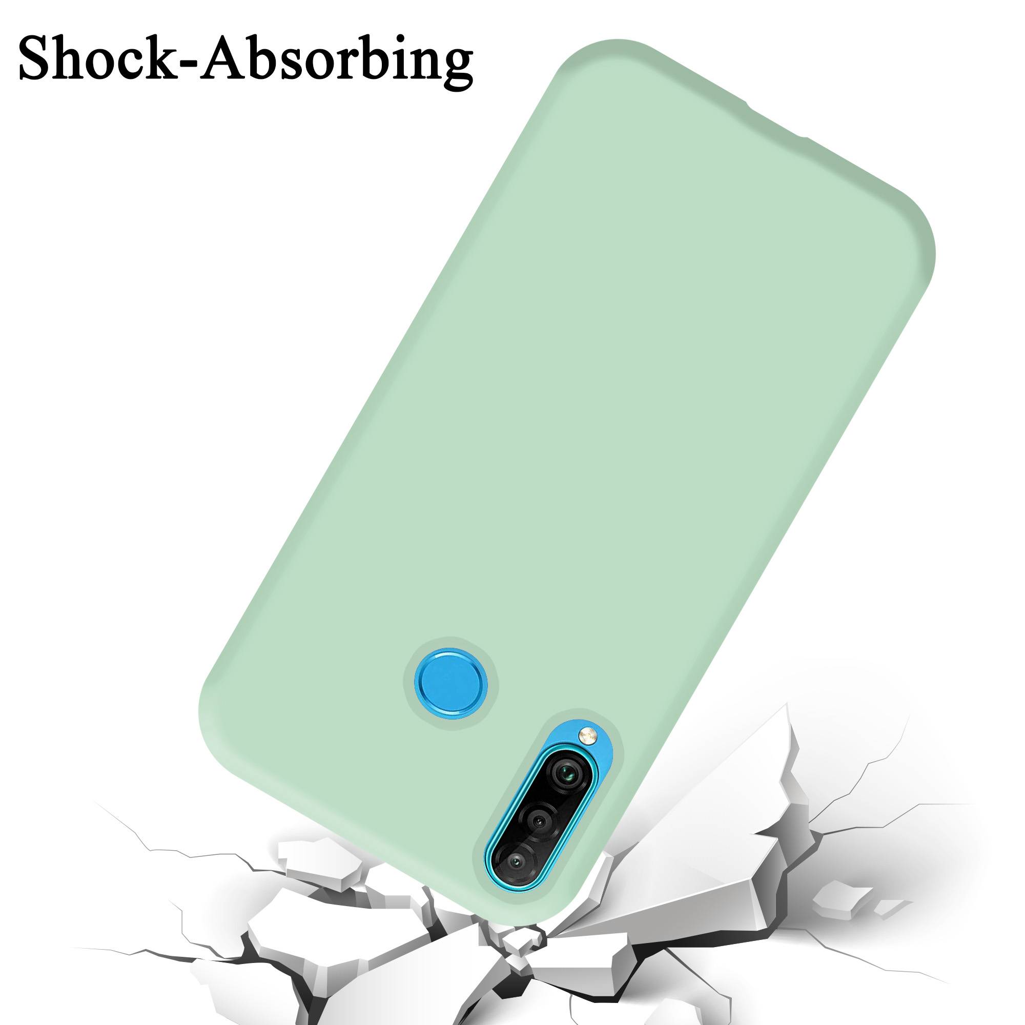 Cadorabo Schutzhülle für Huawei P30 LITE Hülle in Grün Handyhülle Case Cover TPU Etui-3