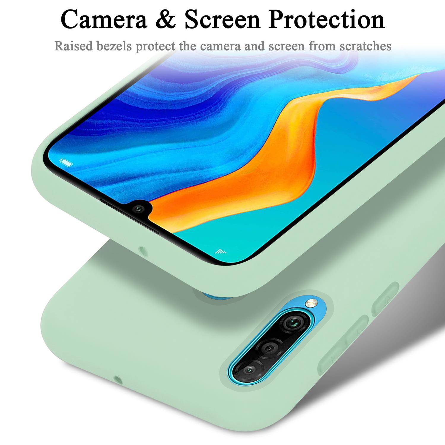 Cadorabo Schutzhülle für Huawei P30 LITE Hülle in Grün Handyhülle Case Cover TPU Etui-4