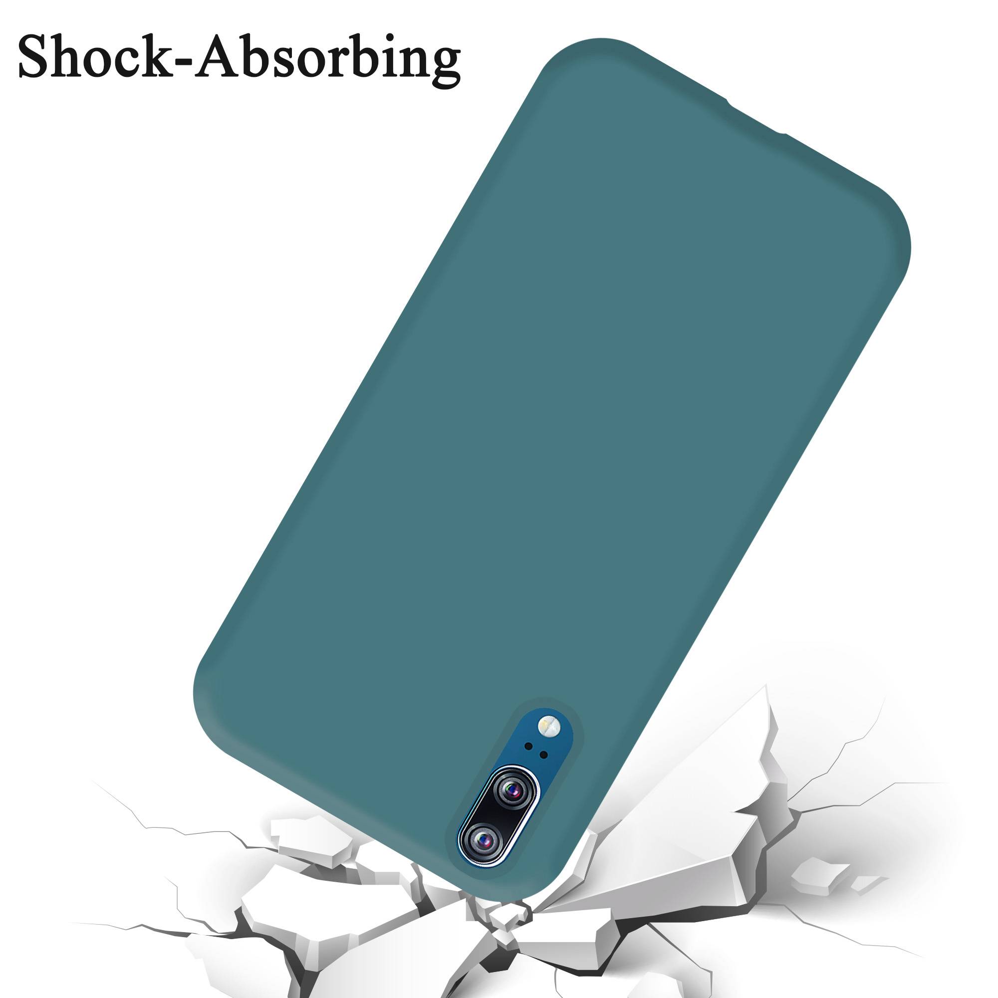 Cadorabo Schutzhülle für Huawei P20 Hülle in Grün Handyhülle Case Cover TPU Etui-2