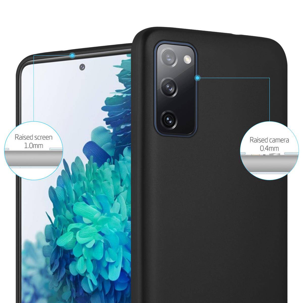 Cadorabo Schutzhülle für Samsung Galaxy S20 FE Hülle in Schwarz Handyhülle TPU Silikon Etui Cover Case-4