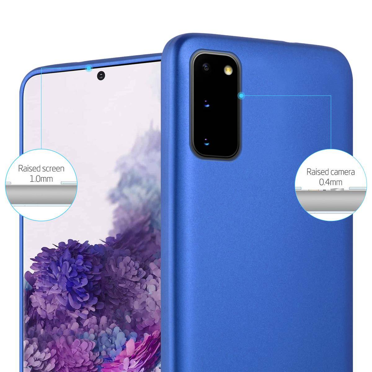 Cadorabo Schutzhülle für Samsung Galaxy S20 Hülle in Blau Handyhülle TPU Silikon Etui Cover Case-3
