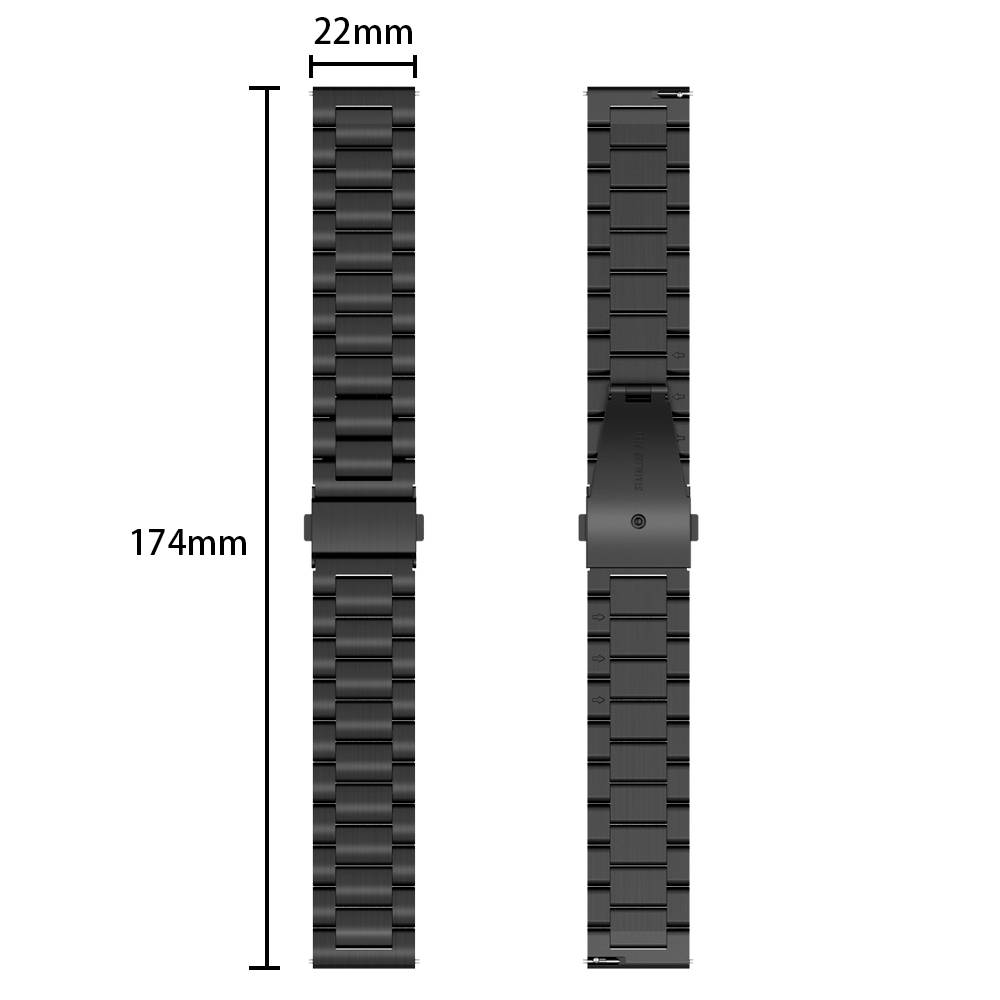 Armband 22mm für Samsung Galaxy Gear S3 / Gear 2/ Huawei Watch GT für Watch 2 Pro Ticwatch Pro Pepple Time in Schwarz-3