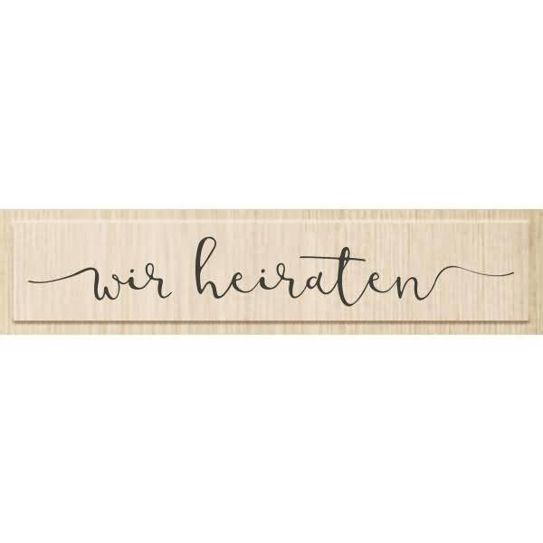 Motivstempel 'wir heiraten' 10,5x1,5cm-0