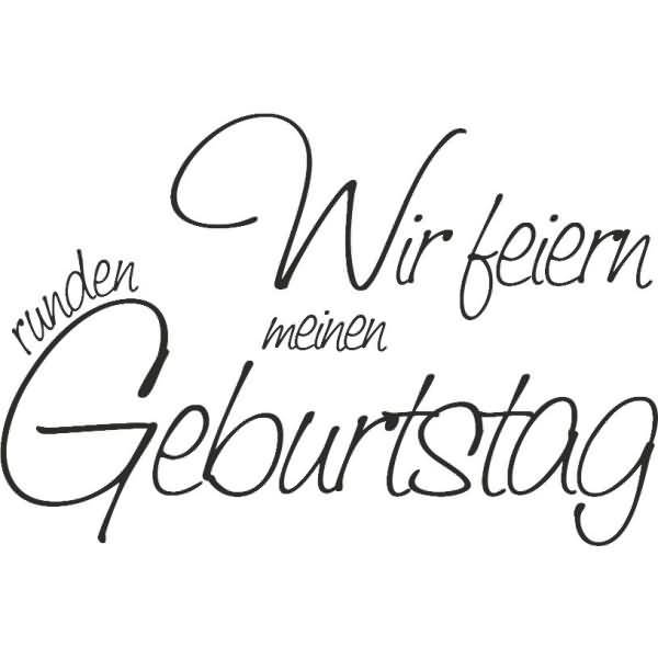 Motivstempel 'Wir feiern meinen runden Geburtstag' 7x4,6cm-1
