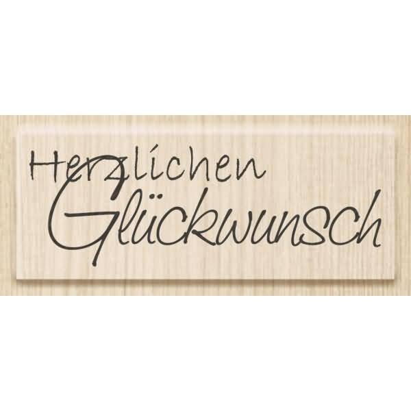 Motivstempel 'Herzlichen Glückwunsch' 6,5x2,3cm-0