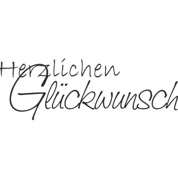 Motivstempel 'Herzlichen Glückwunsch' 6,5x2,3cm-1