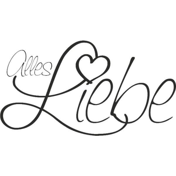 Motivstempel 'Alles Liebe' 6x3,3cm-1