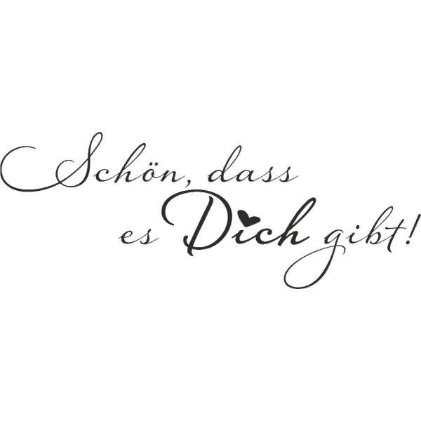 Motivstempel 'Schön, dass es dich gibt! 8x3,1cm-1