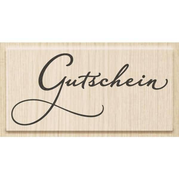 Motivstempel 'Gutschein' 7,5x3,5cm