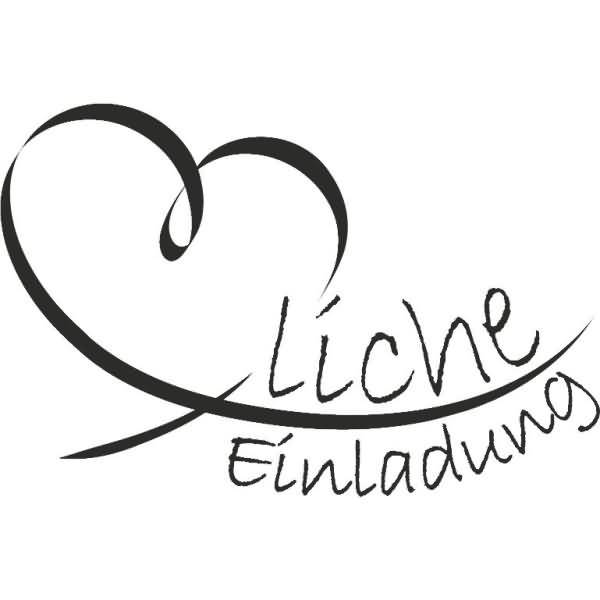 Motivstempel 'Herzliche Einladung' 6,5x4,3cm-1