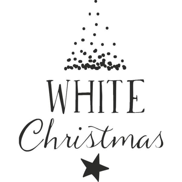 Motivstempel 'White Christams' 6,5x8,2cm-1
