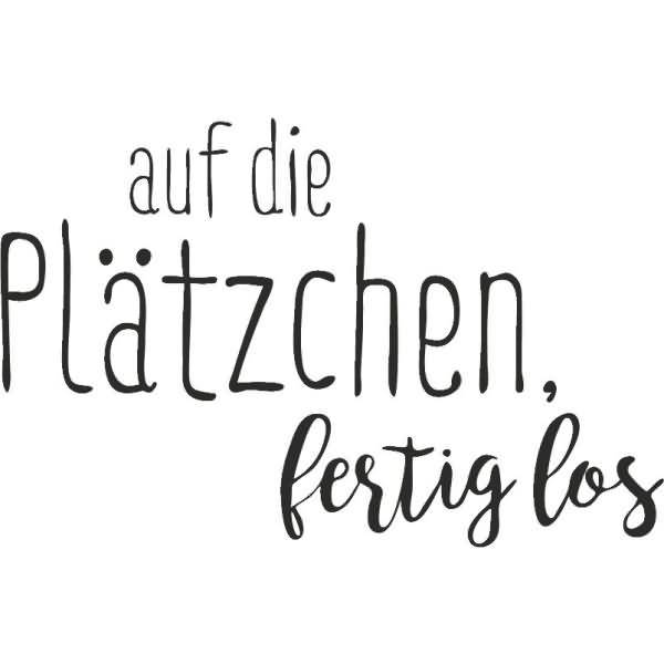 Motivstempel 'Auf die Plätzchen fertig los' 6,8x4,4cm-1