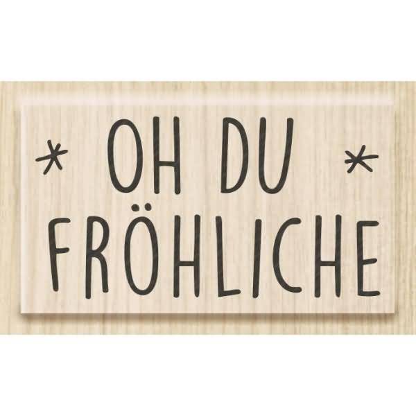 Motivstempel 'Oh du Fröhliche' 4,9x2,6cm-0