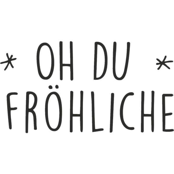 Motivstempel 'Oh du Fröhliche' 4,9x2,6cm-1