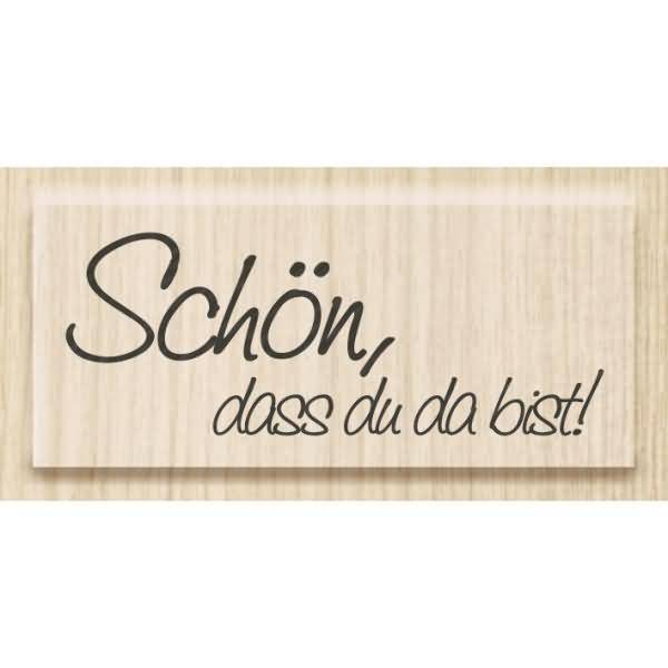 Motivstempel 'Schön dass du da bist!' 5x2cm-0