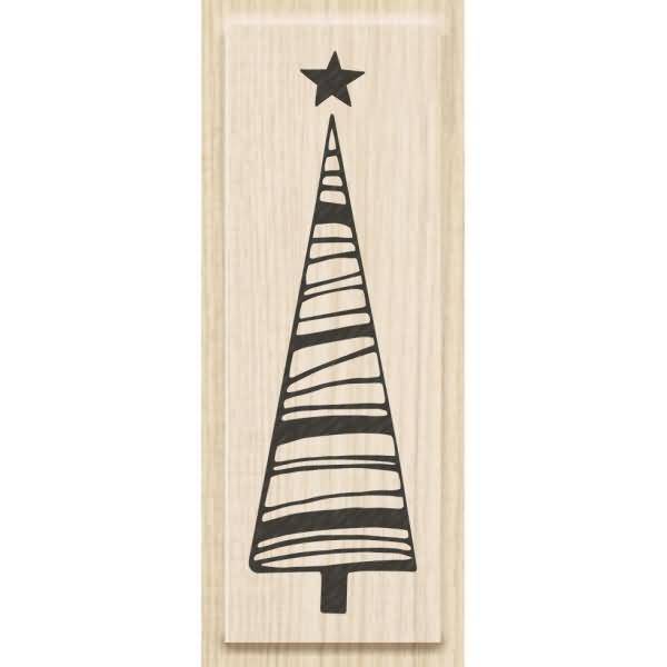 Motivstempel 'Baum mit Stern' 2,1x7cm-0