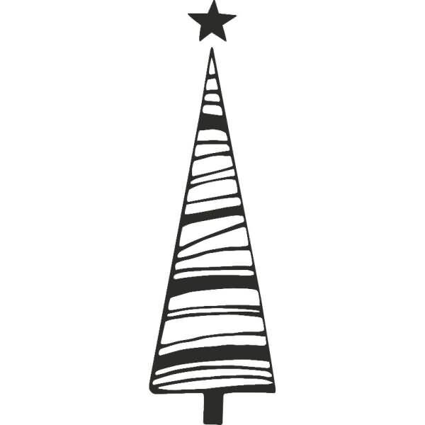 Motivstempel 'Baum mit Stern' 2,1x7cm-1