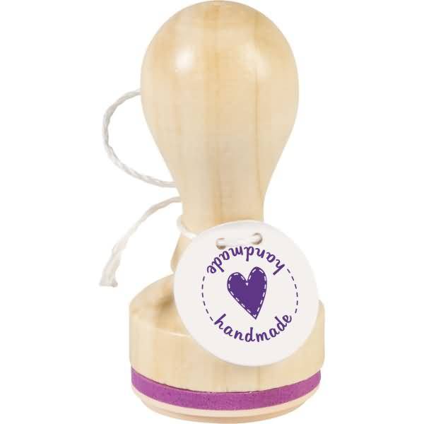 Motivstempel rund 'handmade' 3,2cm-0