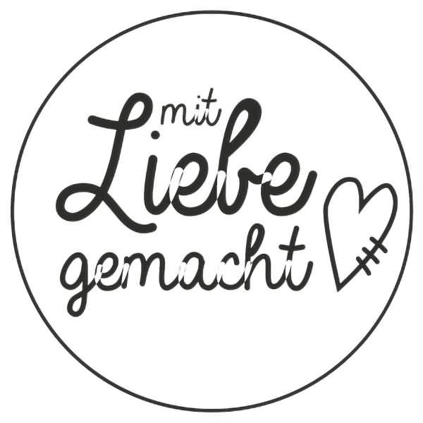 Motivstempel rund 'mit Liebe' 3,2cm-1