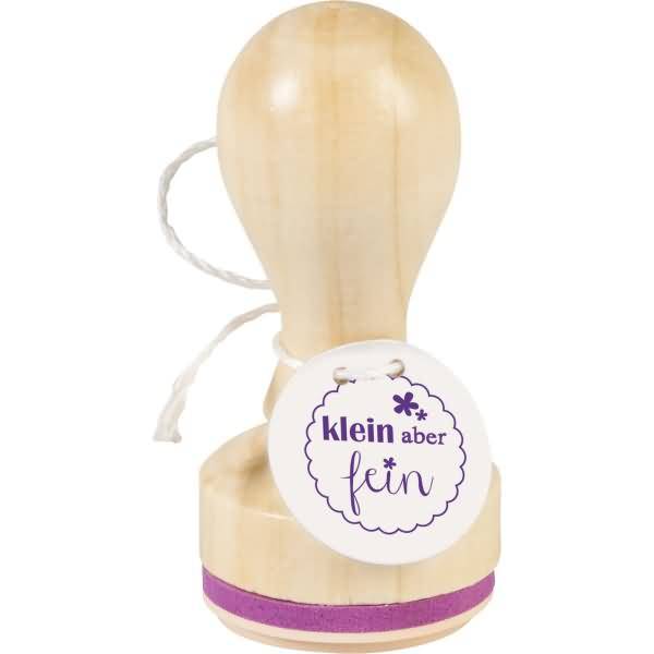 Motivstempel rund 'klein aber fein' 3,2cm-0