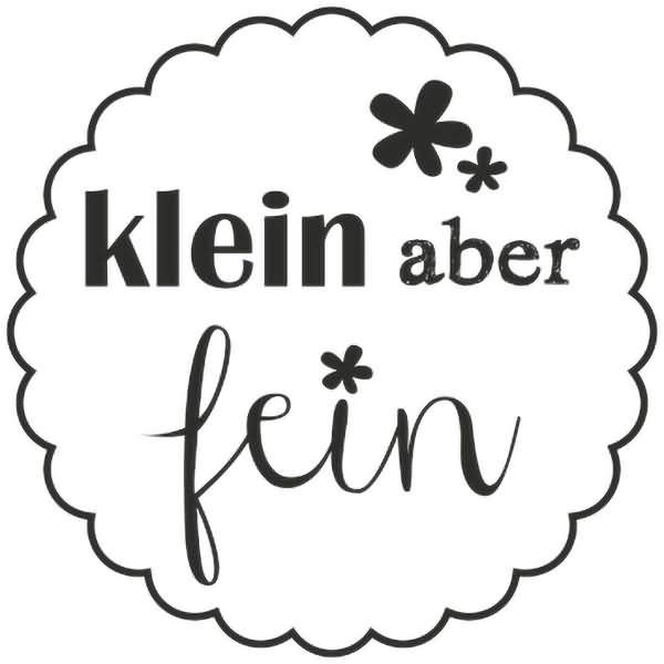 Motivstempel rund 'klein aber fein' 3,2cm-1