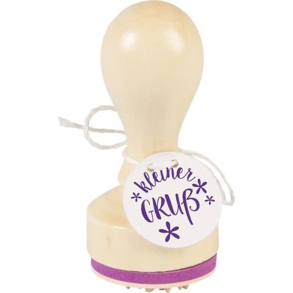 Motivstempel rund 'kleiner Gruss' 3,2cm-0
