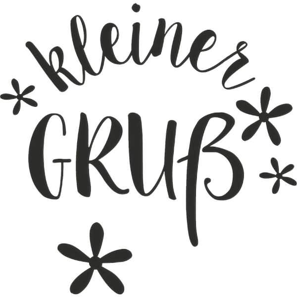 Motivstempel rund 'kleiner Gruss' 3,2cm-1