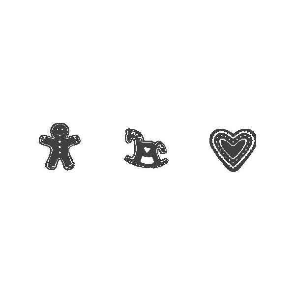 Mini Stempel 1,2cm VE=3 Stück Lebkuchen-1