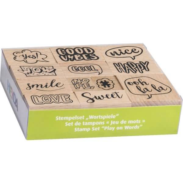 Stempelset Holz Wortspiele-0