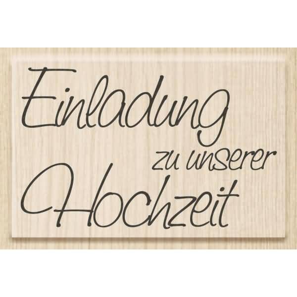 Motivstempel 'Einladung zu unserer Hochzeit' 6,5x4,1cm-0