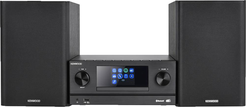 Kenwood Electronics Kenwood M-9000S, Home-Audio-Minisystem, Schwarz, 1 Disks, 50 W, 2-Wege, 6 Ohm-1