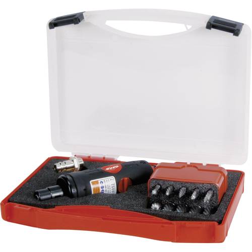 RUKO Druckluft-Schleifer 1/4 (6.3 mm) 6.2 bar mit Zubehör, inkl. Koffer