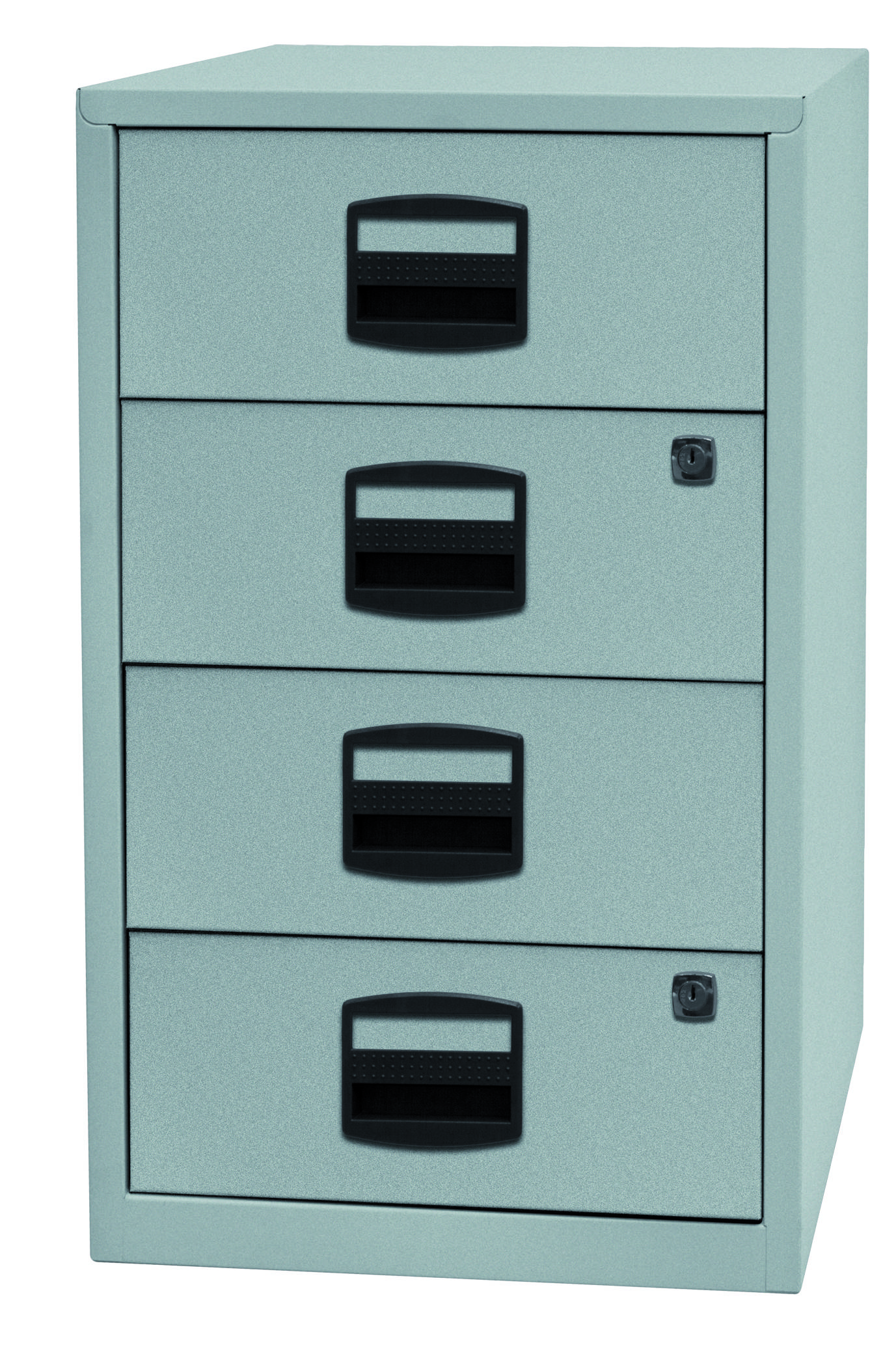 Beistellschrank PFA, 4 Universalschubladen, Farbe silber-1