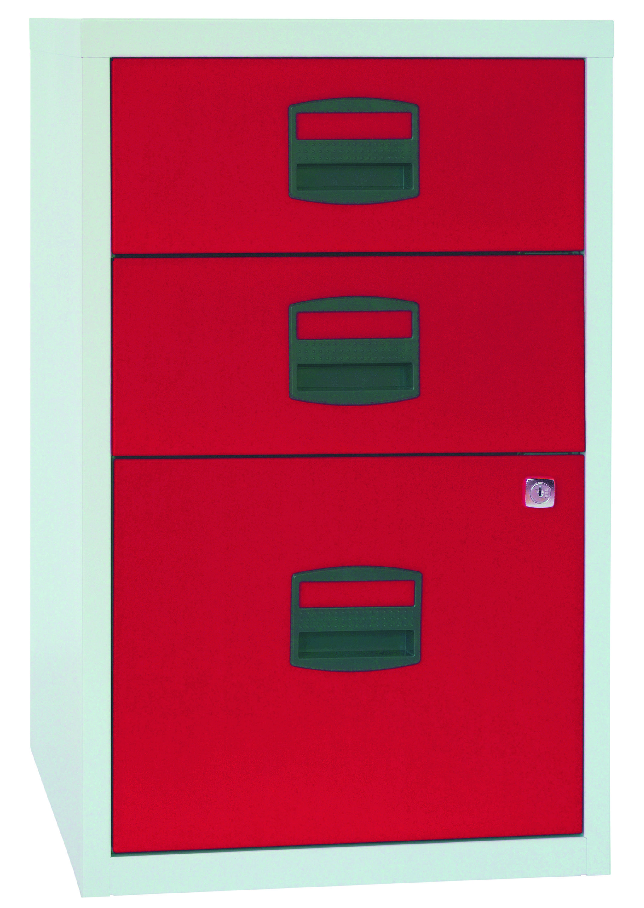 Beistellschrank PFA, 2 Universalschubladen, 1 HR-Schublade, Farbe Korpus lichtgr-1