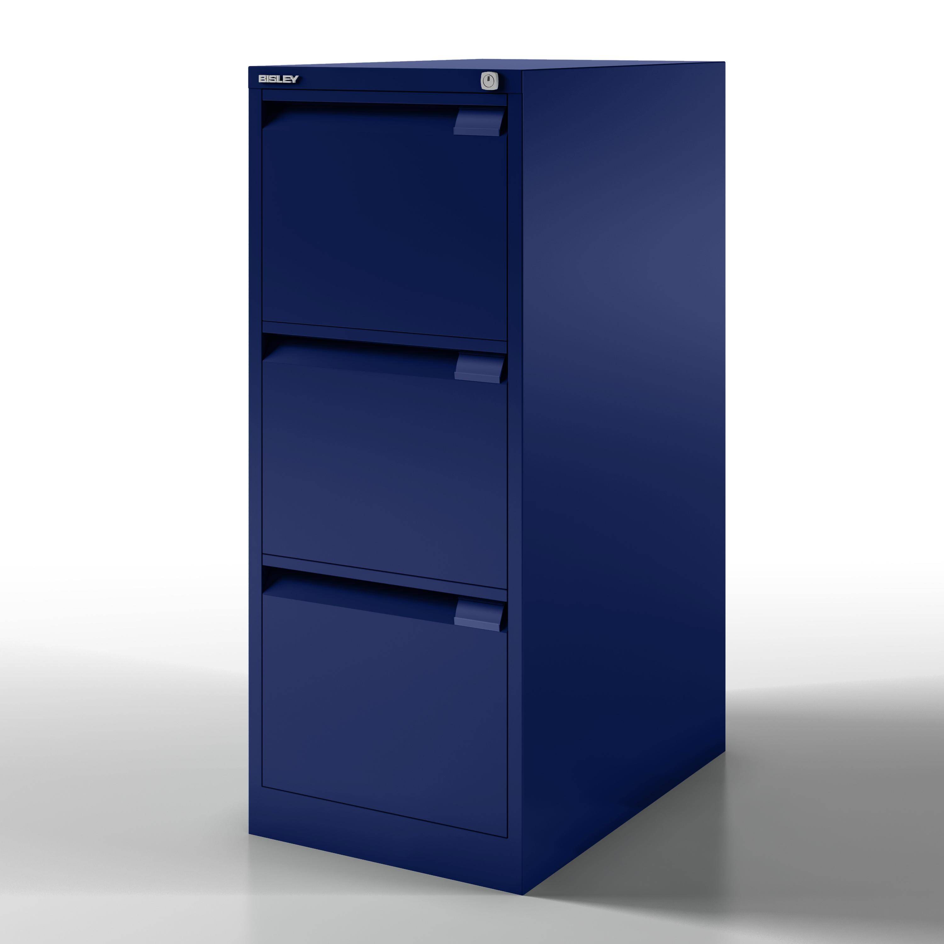 Bisley Hängeregistraturschrank, einbahnig, DIN A4, 3 HR-Schubladen, Farbe oxford-2