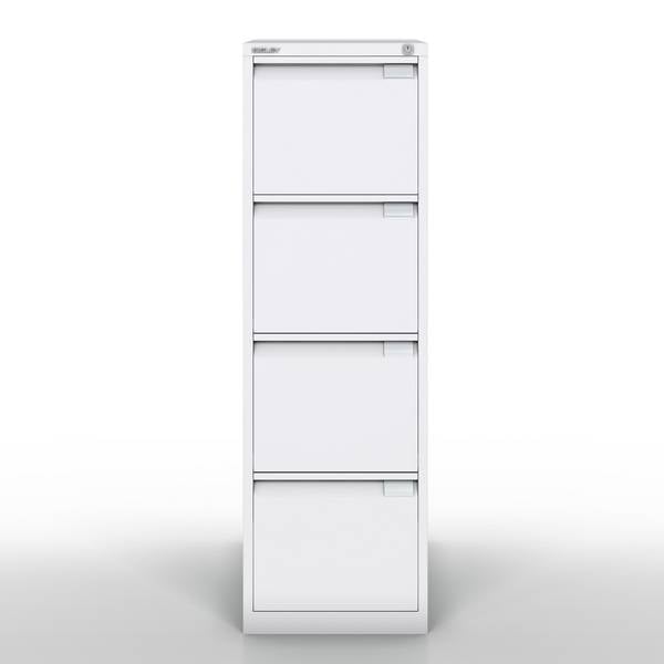 Bisley Hängeregistraturschrank, einbahnig, DIN A4, 4 HR-Schubladen, Farbe lichtg