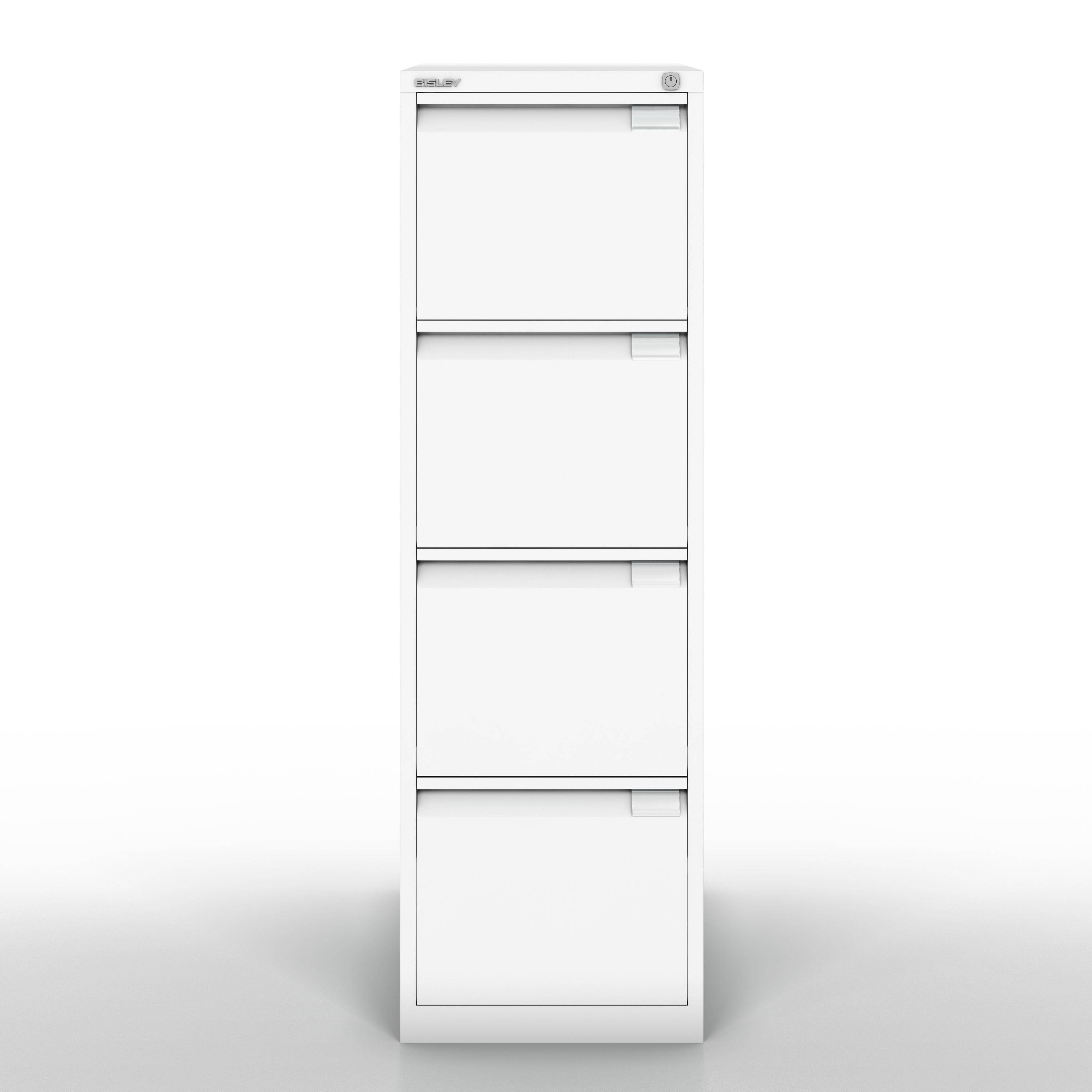 Bisley Hängeregistraturschrank, einbahnig, DIN A4, 4 HR-Schubladen, Farbe verkeh-0