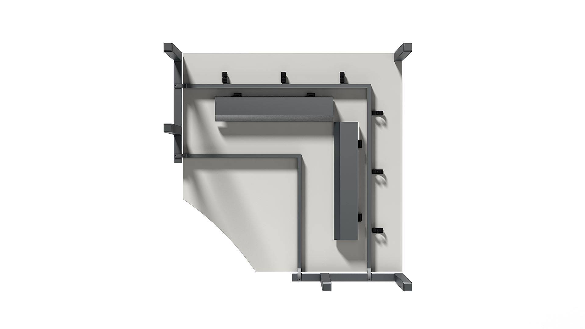 Kabelkanal für Schreibtisch Cito 1600mm Farbe anthrazitgrau-1