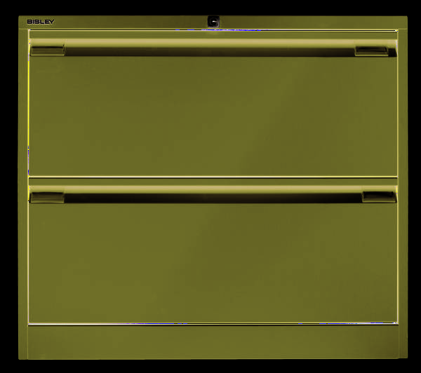 Bisley Hängeregistraturschrank, doppelbahnig, DIN A4, 2 HR-Schubladen, Farbe oxf