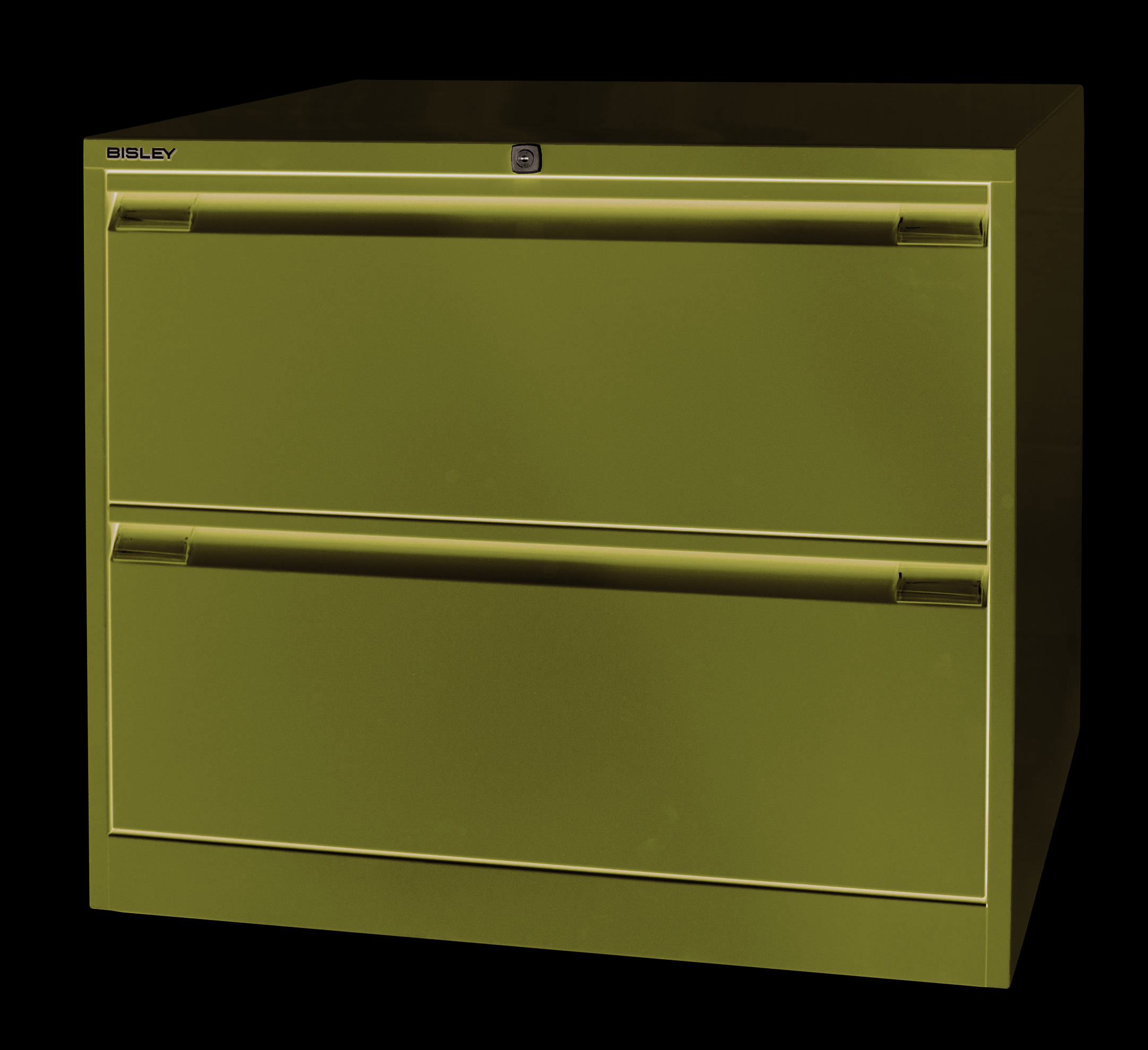 Bisley Hängeregistraturschrank, doppelbahnig, DIN A4, 2 HR-Schubladen, Farbe oxf-2
