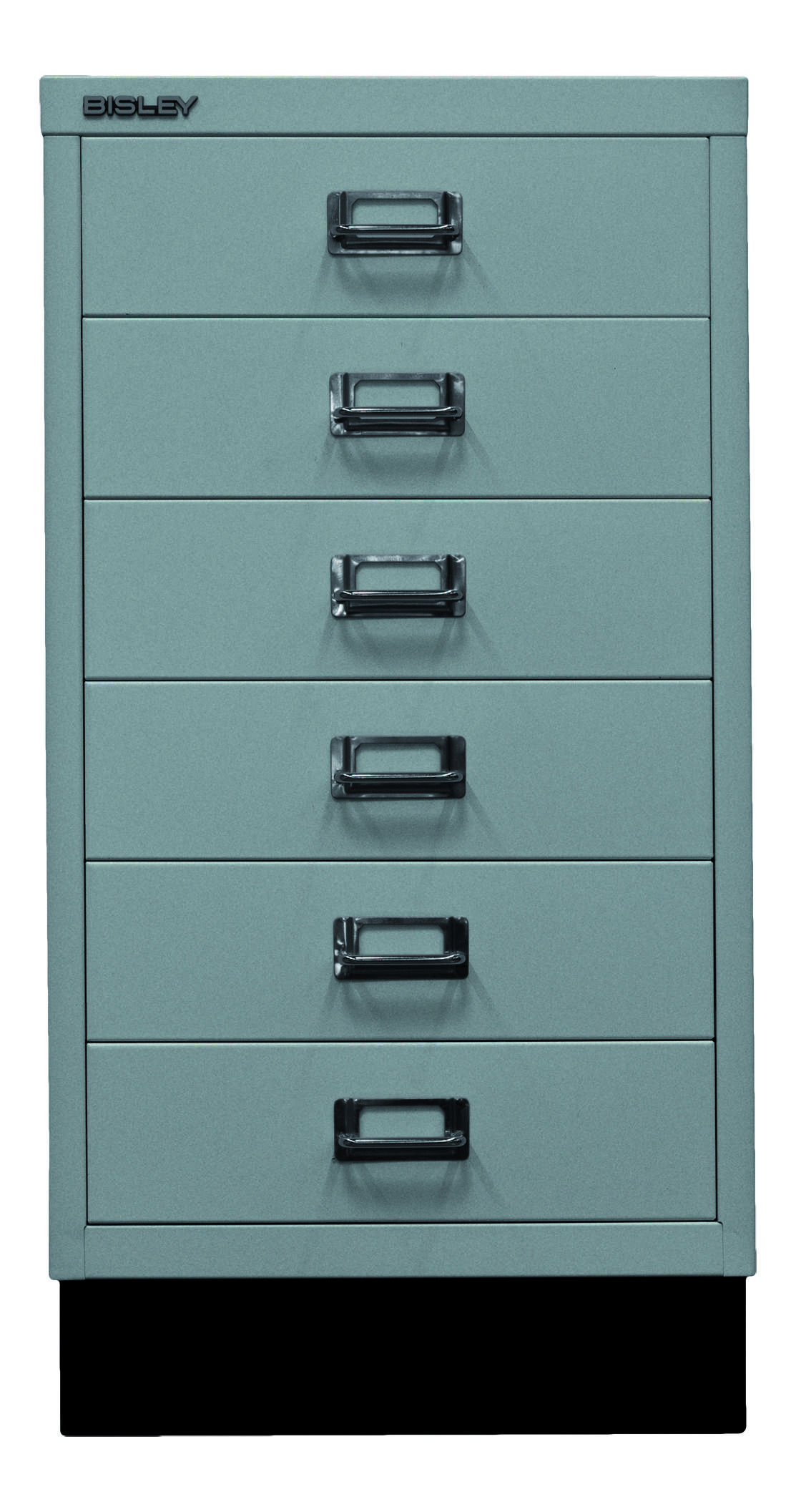 Bisley MultiDrawer™, 29er Serie mit Sockel, DIN A3, 6 Schubladen, Farbe silber-0