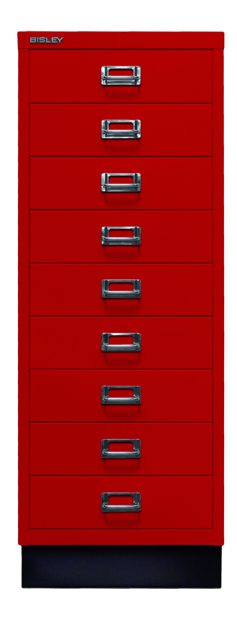 Bisley MultiDrawer™, 39er Serie mit Sockel, DIN A3, 9 Schubladen, Farbe kardinal-0