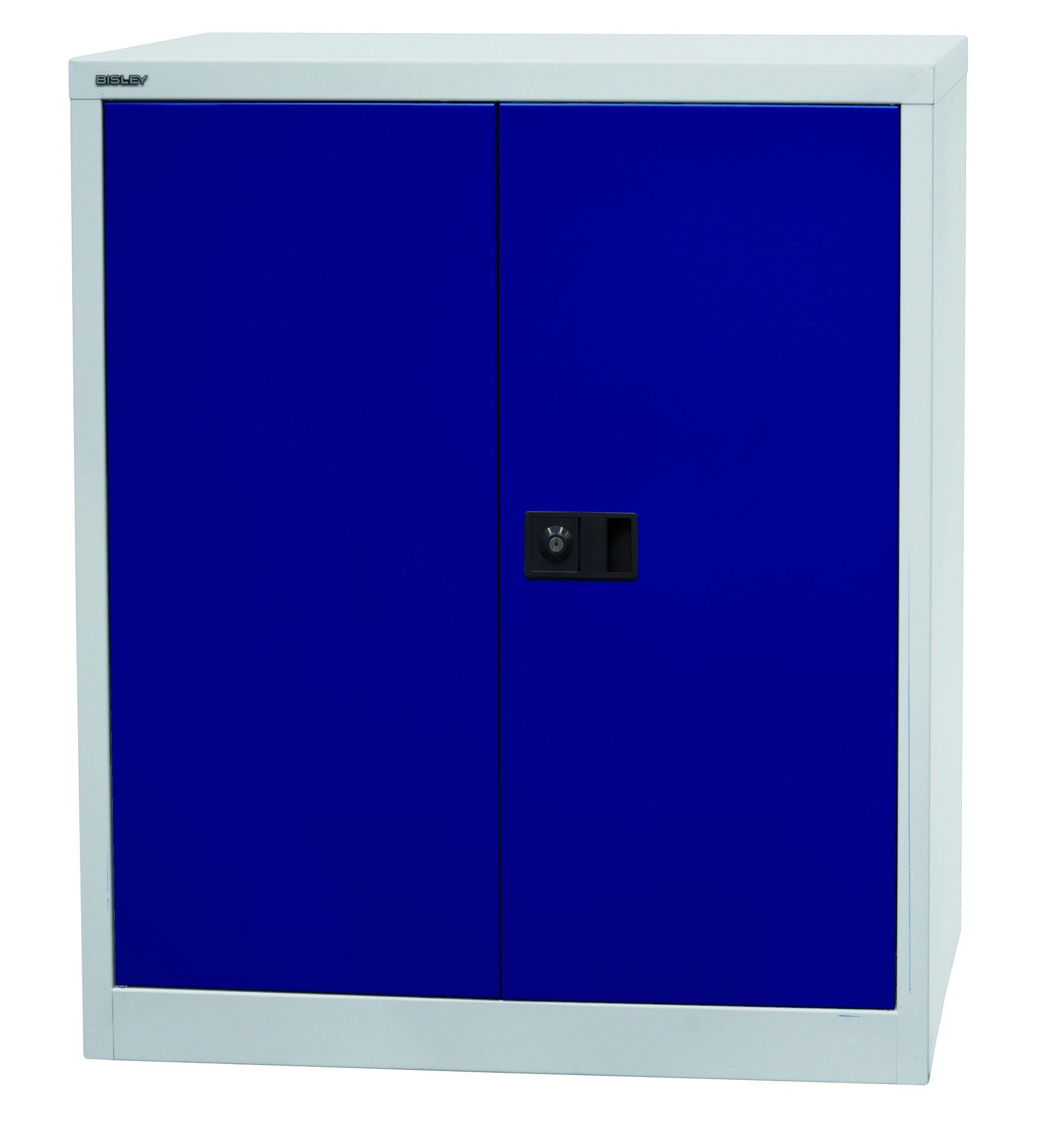 Bisley Flügeltürenschrank Universal, 1 Fachboden, 2 OH, Farbe Korpus lichtgrau,-1
