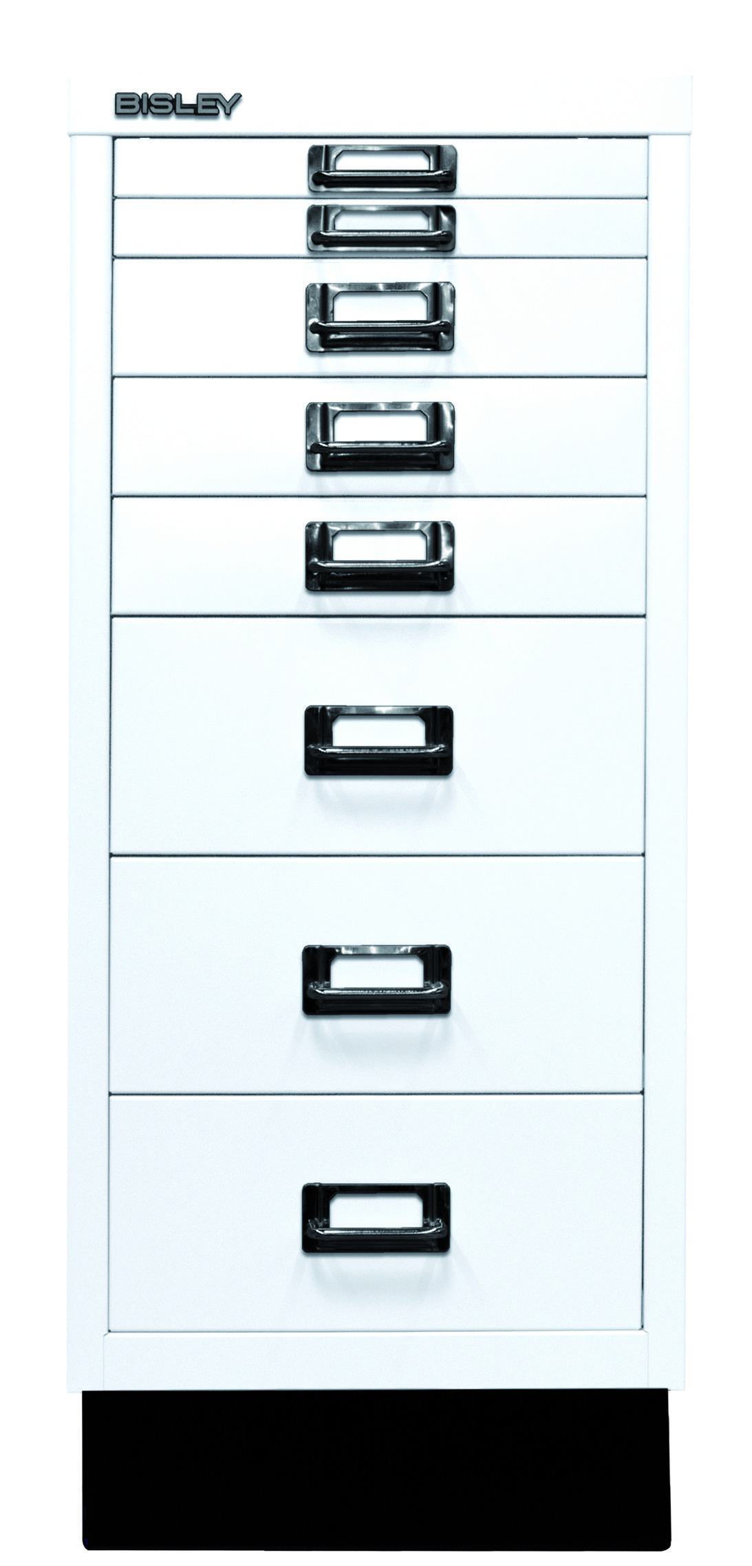 Bisley MultiDrawer™, 29er Serie mit Sockel, DIN A4, 8 Schubladen, Farbe verkehrs-0