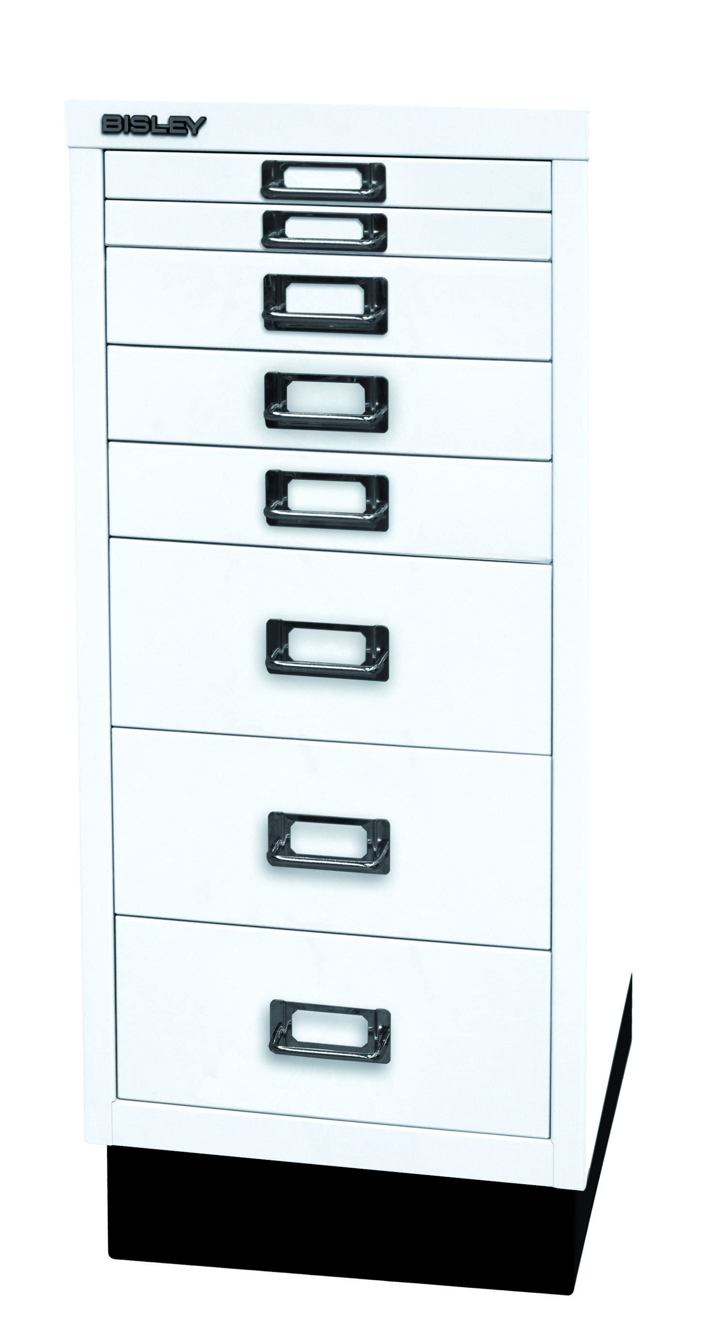 Bisley MultiDrawer™, 29er Serie mit Sockel, DIN A4, 8 Schubladen, Farbe verkehrs-1