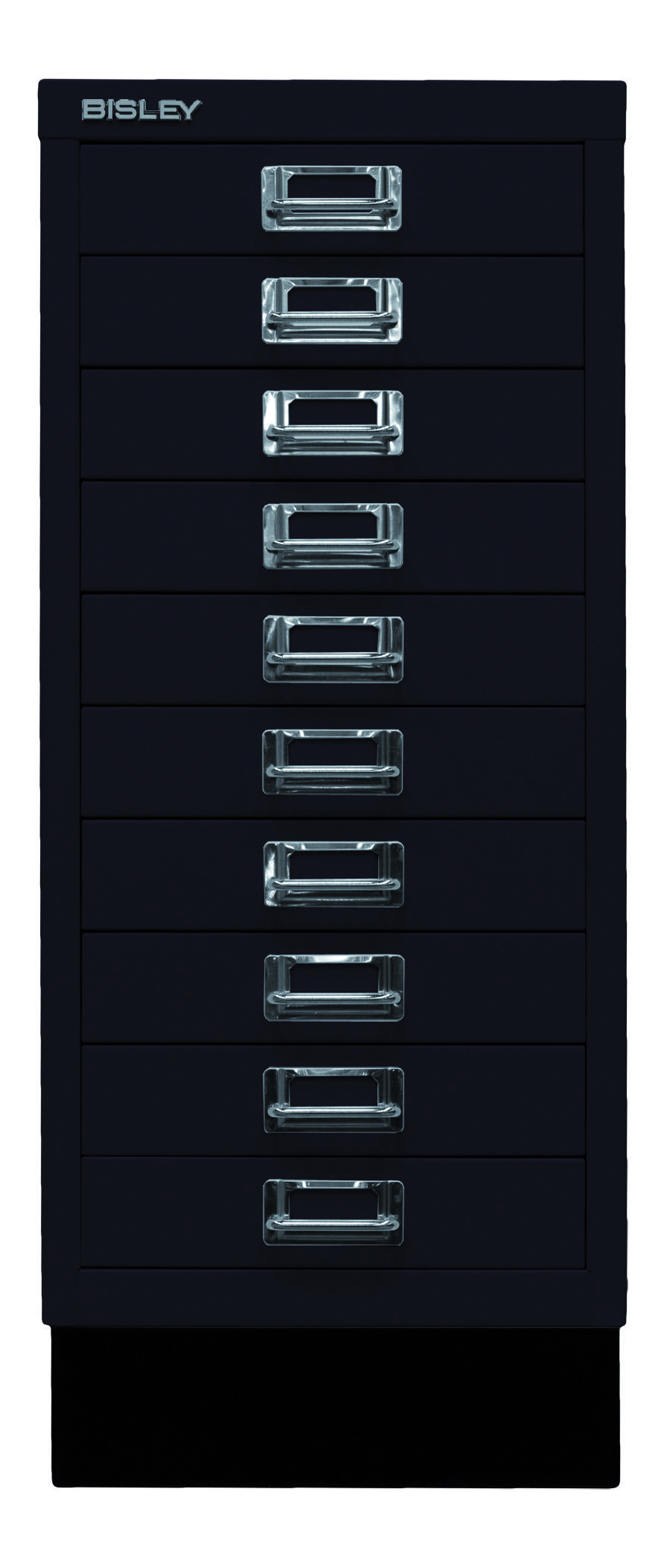 Bisley MultiDrawer™, 29er Serie mit Sockel, DIN A4, 10 Schubladen, Farbe schwarz