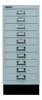 Bisley MultiDrawer™, 29er Serie mit Sockel, DIN A4, 10 Schubladen, Farbe lichtgr