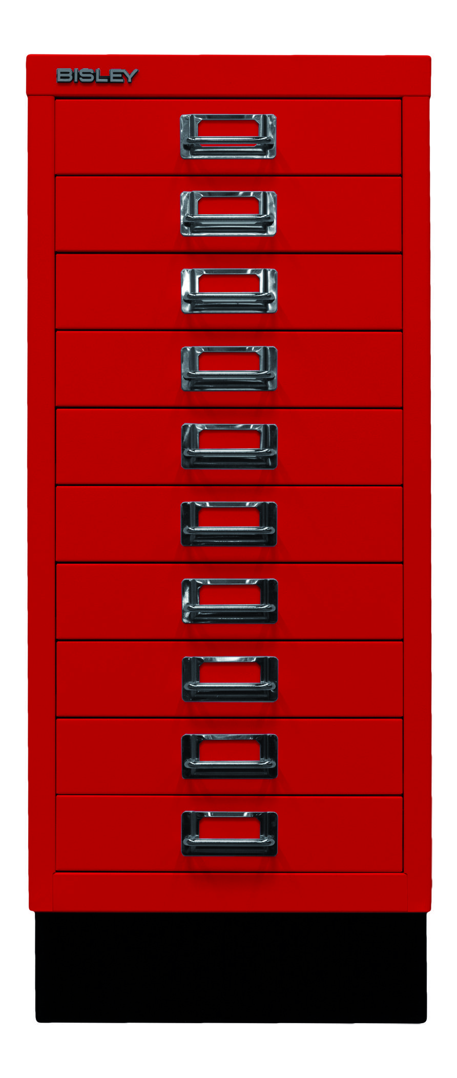 Bisley MultiDrawer™, 29er Serie mit Sockel, DIN A4, 10 Schubladen, Farbe kardina
