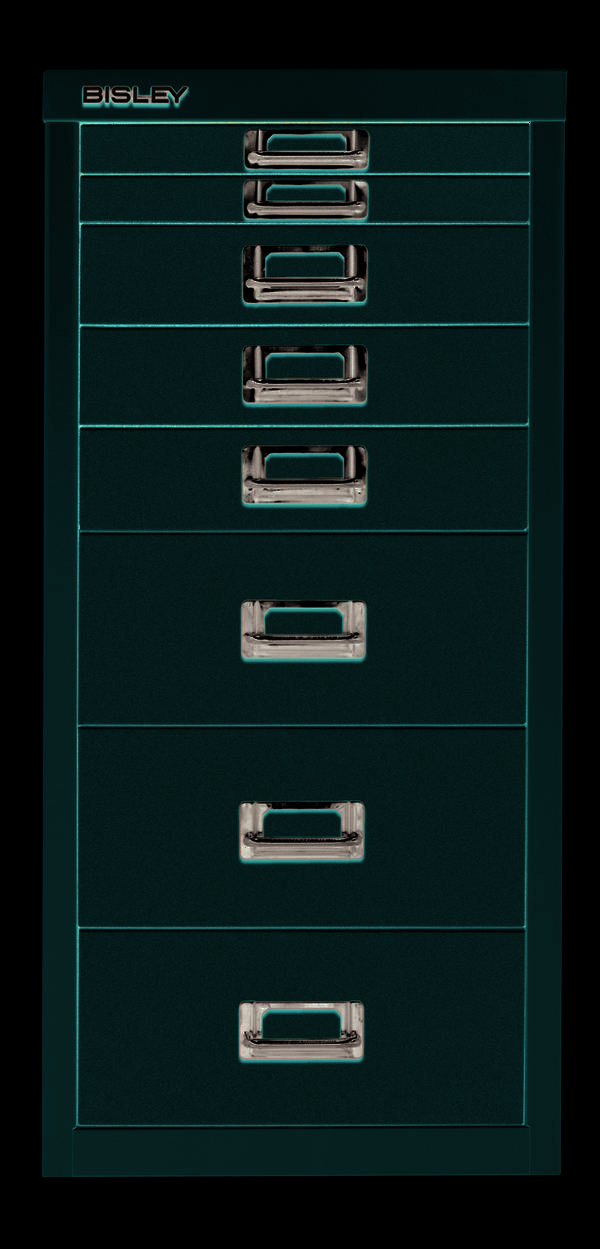 Bisley MultiDrawer™, 29er Serie, DIN A4, 8 Schubladen, Farbe kardinalrot
